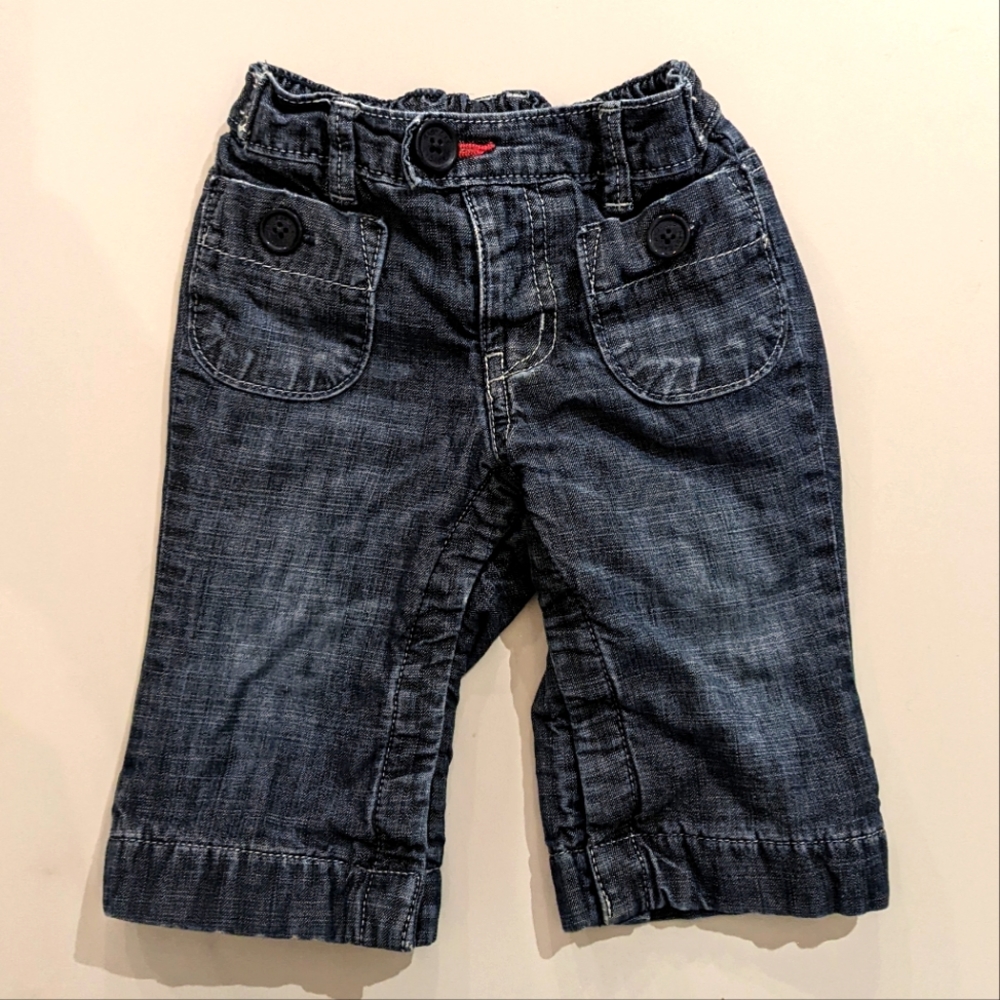 Baby Gap 6-12 month fleece lined adjustable waist jeans